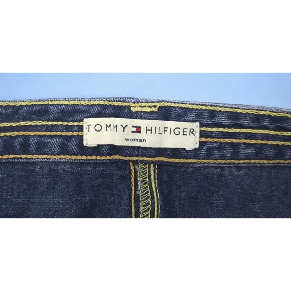 Tommy Hilfiger Open Back Slit Blue Jean Skirt Plus Women Sz 20 NWT - Knew Length
